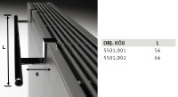 Držák ručníků JAGA 560 mm, pochromovaný hliník   5501.001